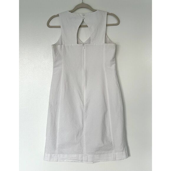 EUC Southern Tide Baxlee Seersucker Shift Dress White Size 2 Sleeveless Summer - Picture 9 of 16